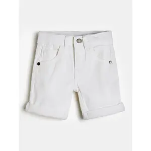 Baby boy denim shorts Guess Bull image-0