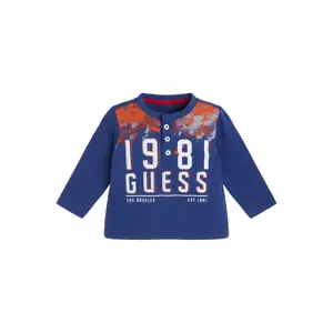 Long sleeve baby boy t-shirt Guess Henley image-0