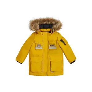 Kinderparka mit Kapuze aus Kunstpelz Guess image-0