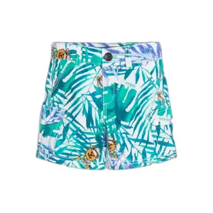 Cotton poplin shorts for kids Guess image-0