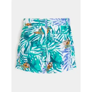 Cotton poplin shorts for kids Guess image-1