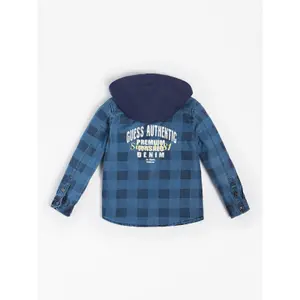 Adjustable hooded jeans shirt for kids Guess YD image-1