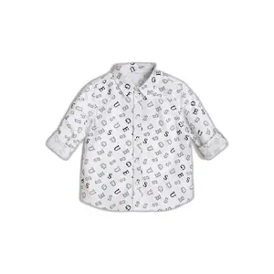 Adjustable poplin shirt for kids Guess image-0