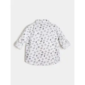 Adjustable poplin shirt for kids Guess image-1