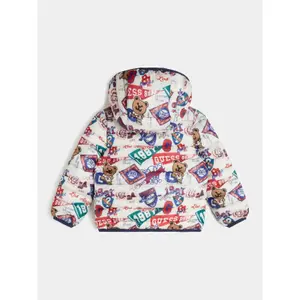 Child hooded zipped down jacket Guess image-1