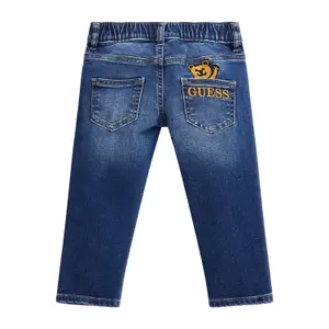 Jeans with girl bear embroidery Guess image-1