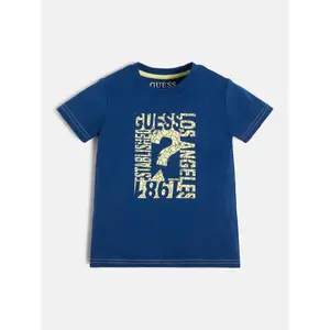Organic cotton T-shirt for kids Guess image-2