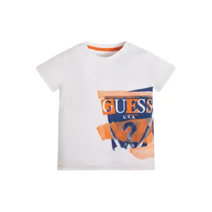 Organic cotton T-shirt for kids Guess image-0