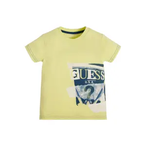 Organic cotton T-shirt for kids Guess image-1