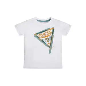 Organic cotton T-shirt for kids Guess image-0