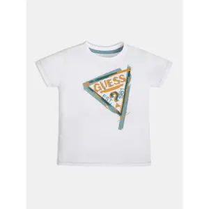 Organic cotton T-shirt for kids Guess image-1