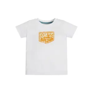 Organic cotton T-shirt for kids Guess image-0