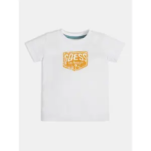 Organic cotton T-shirt for kids Guess image-1