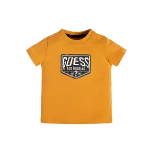 Organic cotton T-shirt for kids Guess image-1
