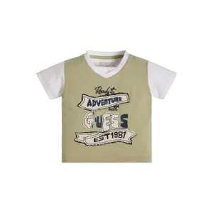 Organic cotton T-shirt for kids Guess image-1