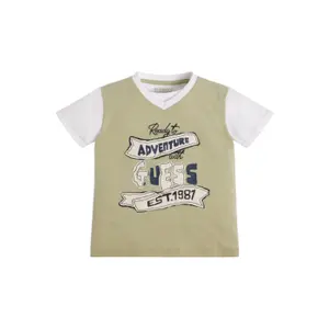 Organic cotton T-shirt for kids Guess image-2