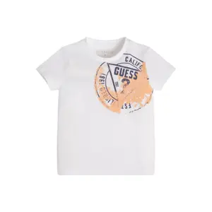 Organic cotton t-shirt baby boy Guess image-0