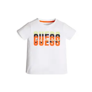Organic cotton T-shirt for kids Guess image-0