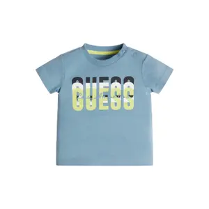 Organic cotton t-shirt baby boy Guess image-1