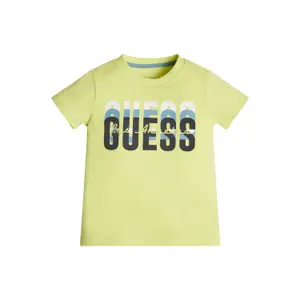 Organic cotton T-shirt for kids Guess image-0