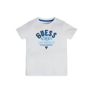 Organic cotton T-shirt for kids Guess image-1