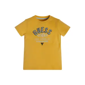 Organic cotton T-shirt for kids Guess image-1