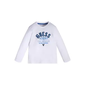 Long sleeve cotton t-shirt for kids Guess image-0