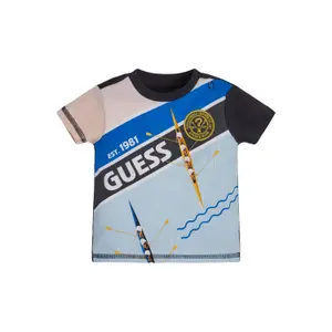 Organic cotton T-shirt for kids Guess image-1