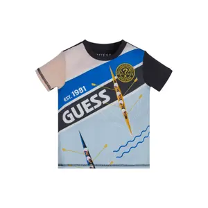 Organic cotton T-shirt for kids Guess image-2