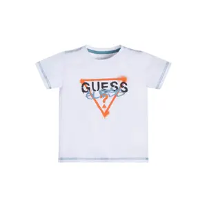 Organic cotton T-shirt for kids Guess image-1