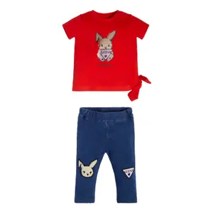 Organic cotton T-shirt for kids Guess image-1