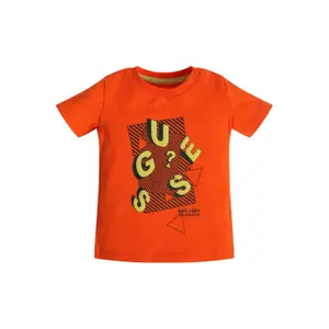 Organic cotton T-shirt for kids Guess image-1