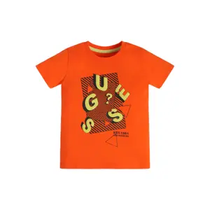 Organic cotton T-shirt for kids Guess image-2