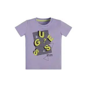 Organic cotton T-shirt for kids Guess image-0