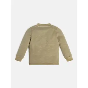 Baby boy long sleeve mesh t-shirt Guess Henley image-2