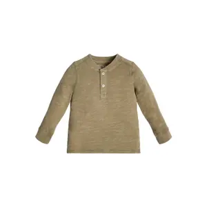 Baby boy long sleeve mesh t-shirt Guess Henley image-4