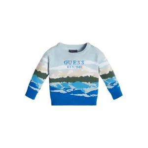 Organic cotton all-over sweater baby boy Guess image-0