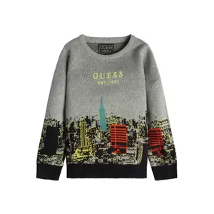 Organic cotton all-over sweater baby boy Guess image-0