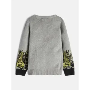 Organic cotton all-over sweater baby boy Guess image-1