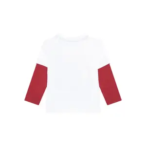Children's long-sleeve round neck cotton T-shirt Guess image-1