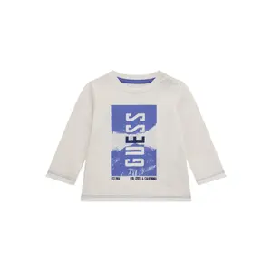 Long sleeve T-shirt with logo for baby boy Guess image-0