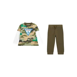 Children's long-sleeve t-shirt and trouser set Guess image-0