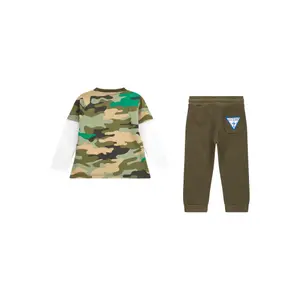 Children's long-sleeve t-shirt and trouser set Guess image-1