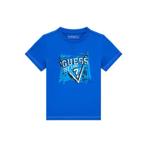 Baby T-shirt with printed logo on the front Guess image-0