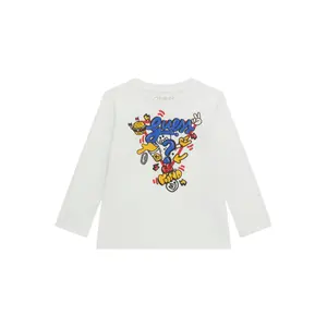 Baby long sleeve cotton T-shirt Guess image-0