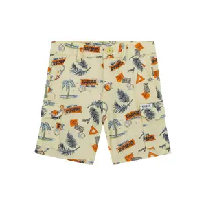 Kids' linen cargo shorts Guess image-0