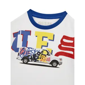 Oversized T-shirt Guess pure white image-2