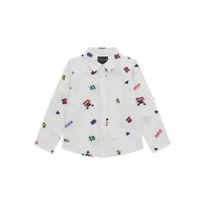 Langarmhemd aus Popeline für Kinder Guess