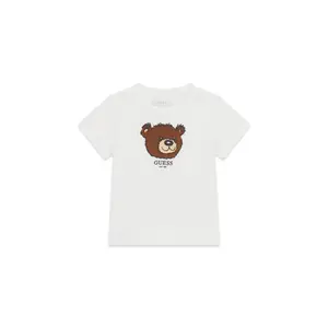 Printed logo T-shirt in cotton jersey for kids Guess image-0