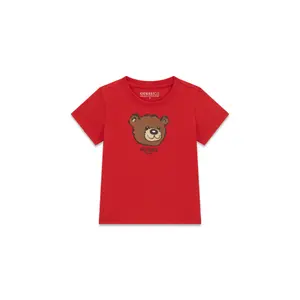Short-sleeved T-shirt with printed logo baby boy Guess image-0